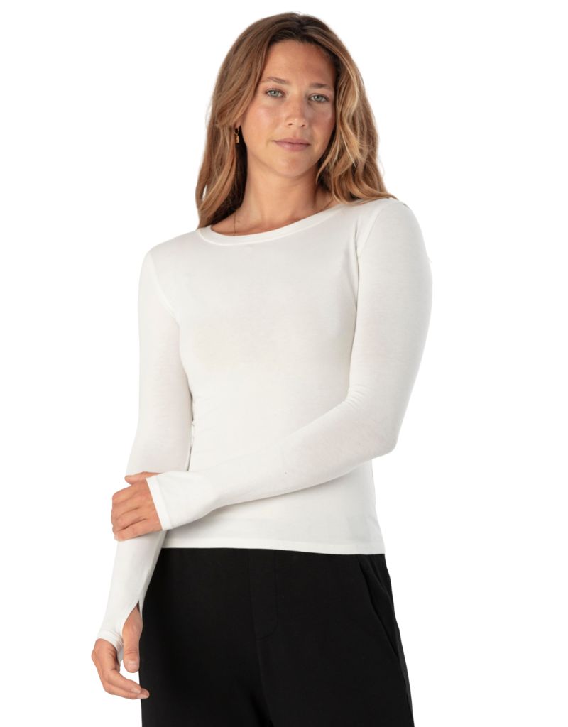Mila Long Sleeve Crew Bone