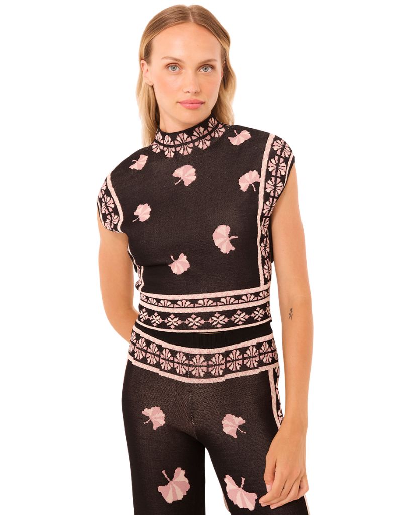 Misa Alva Top Ginko Border