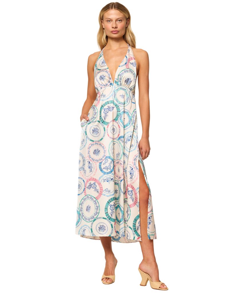 Misa Emmy Dress Multi Color Plates