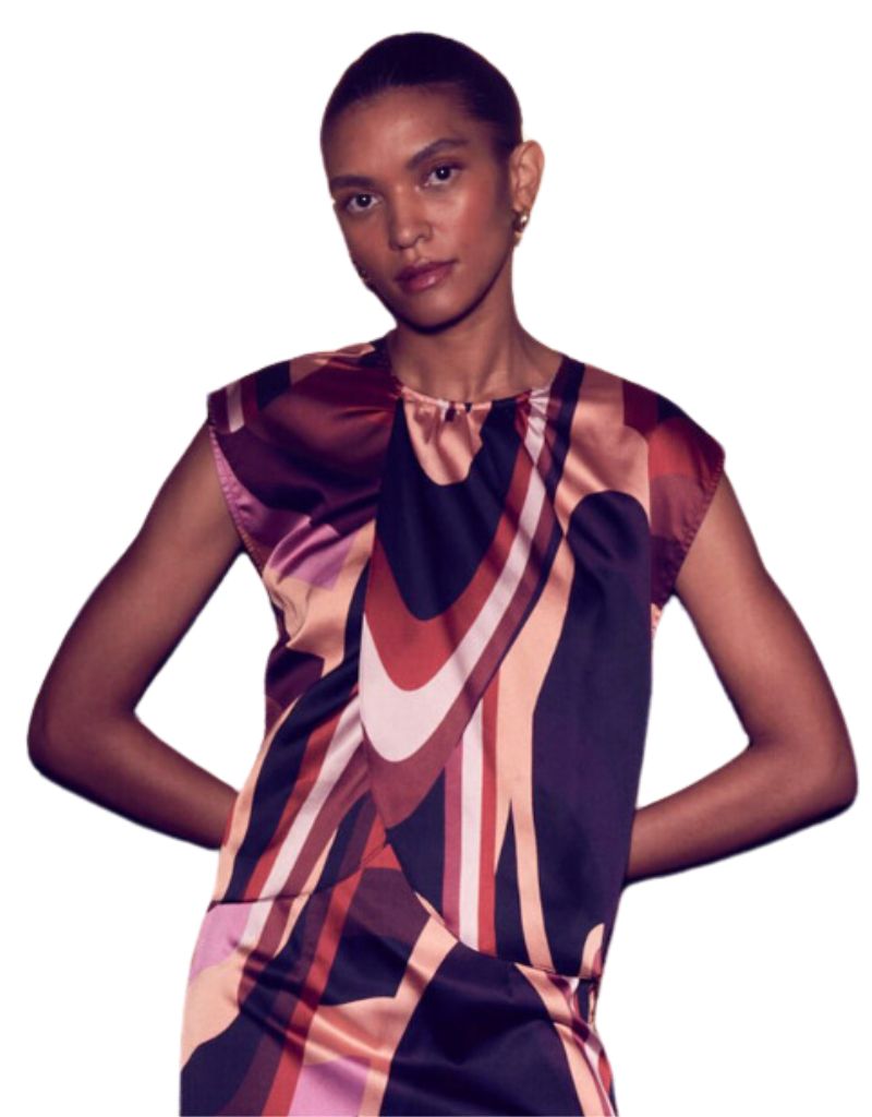 Misa | Jessie Top Canyon Stripe Satin
