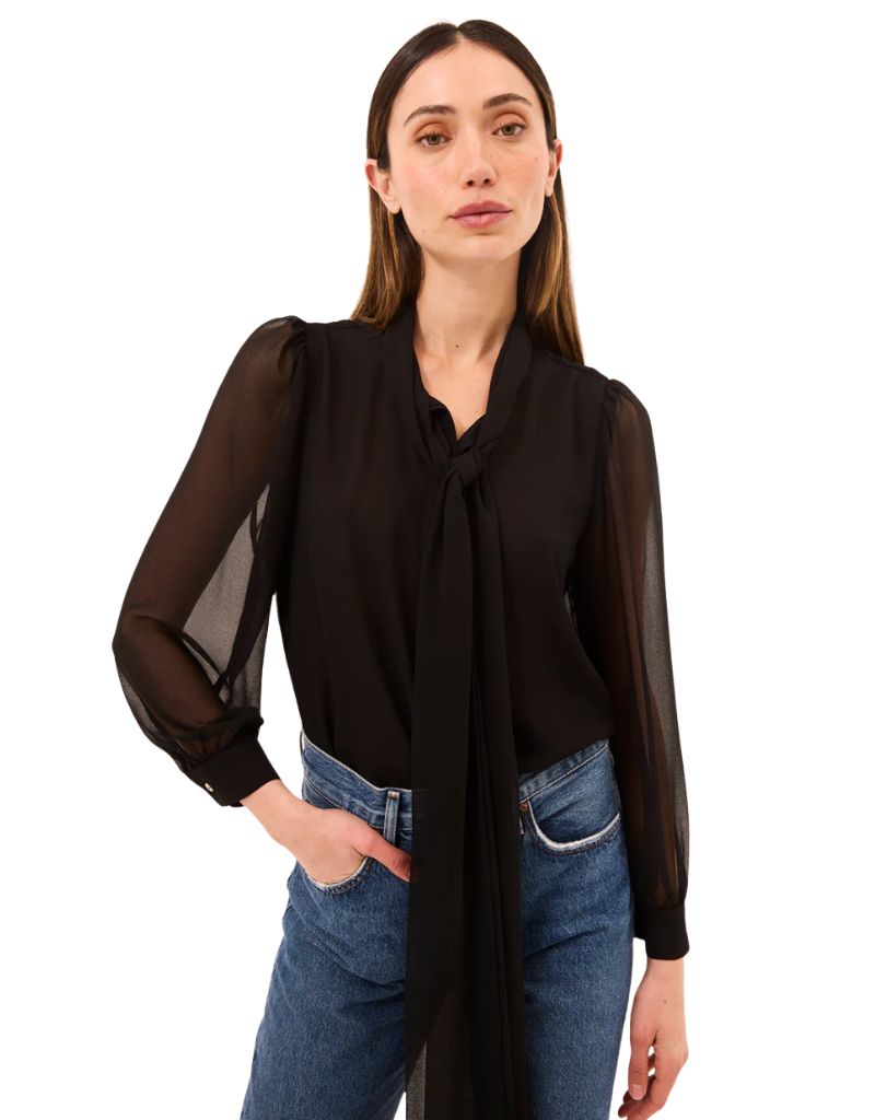 Misa Velma Top Black Viscose