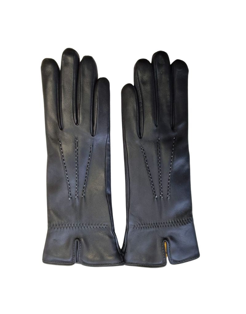 NST-TS-221T Lambskin Gloves 3 Points Gathered Negro