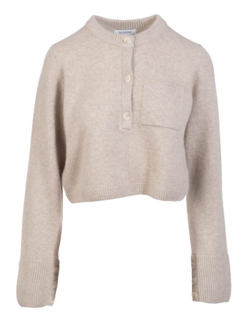 Naadam Premium Cashmino Utility Henley Oat