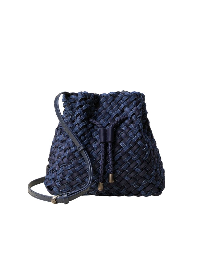 Naghedi Gramercy Medium Bucket Double Weave Indigo