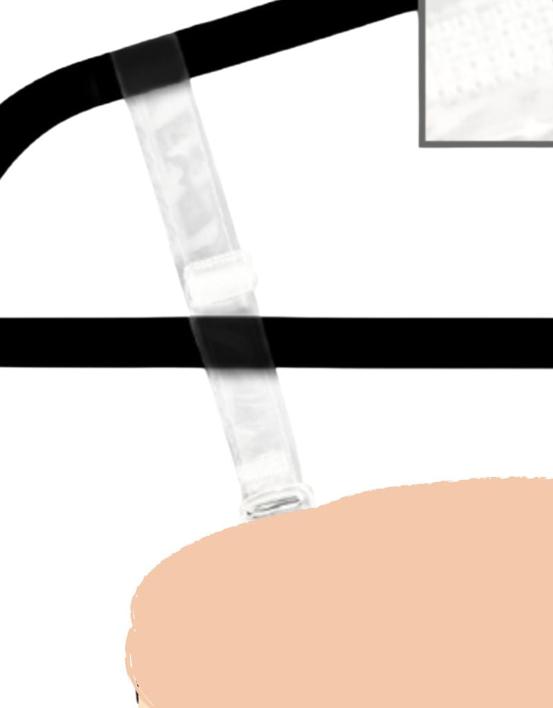 Nude Bra with Interchangeable Clear Strap