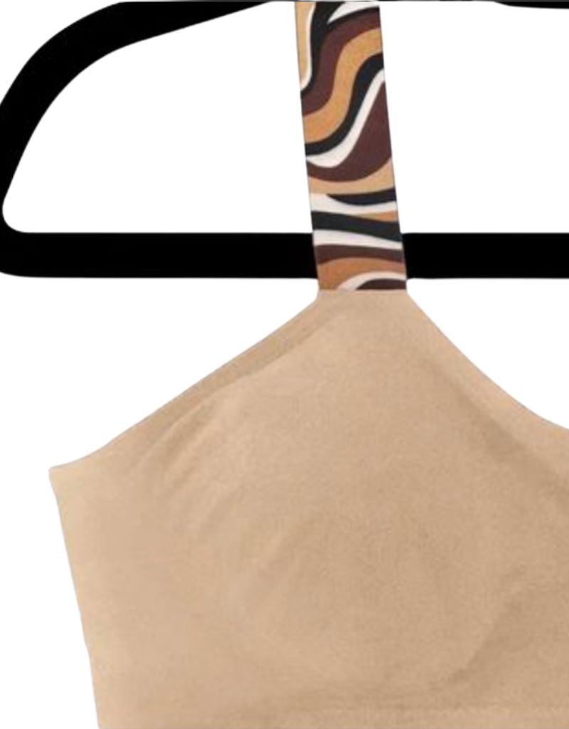 Nude Bra with Attached Nude Swirl