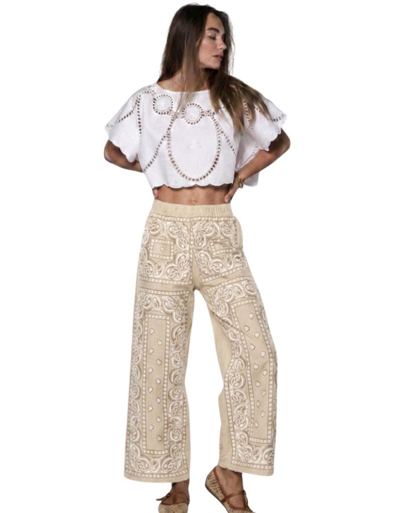 Orsina Bandana Long Pants Beige