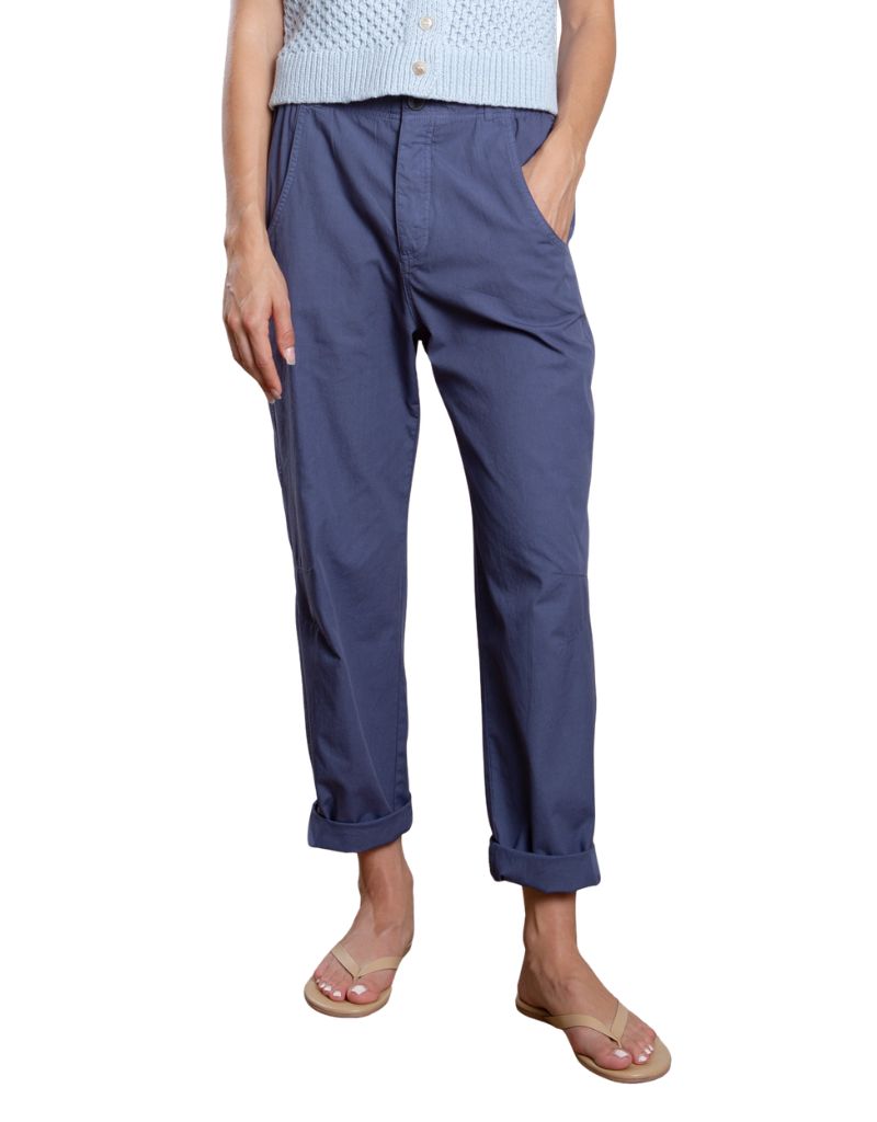 Pharaoh Claire Pant in Paperweight Cotton Blueberry