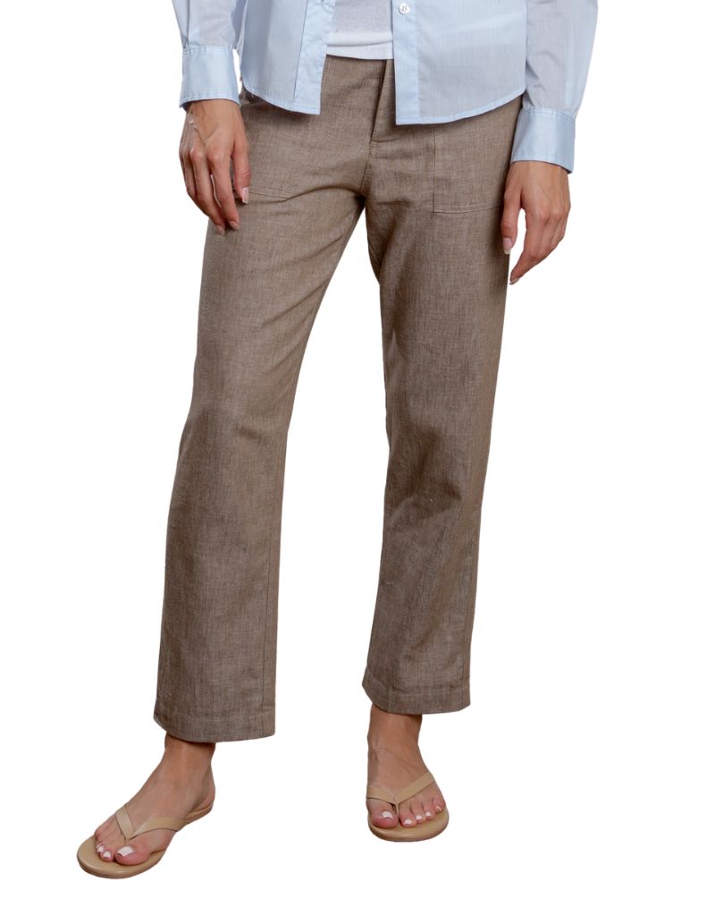 Pharaoh Ellis Pant in Linen Twill Sparrow