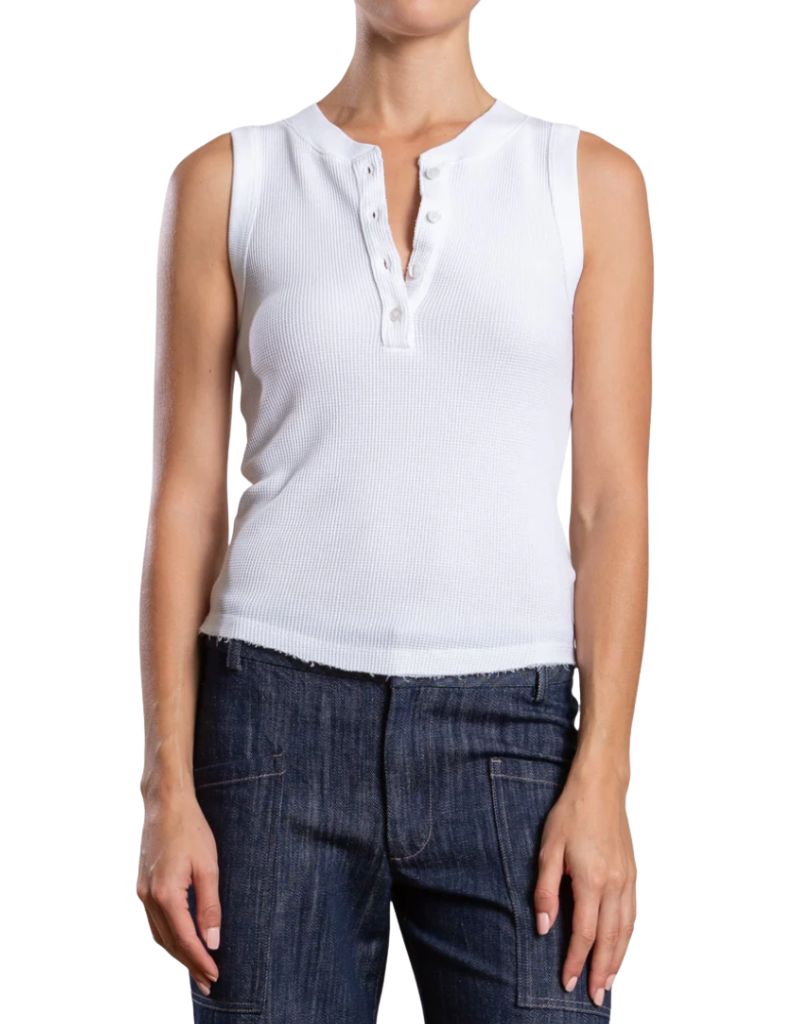 Pharaoh Kiera Henley Tank in Thermal White