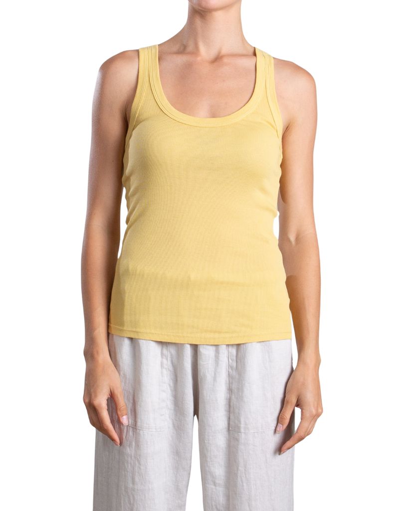 Pharoah Cass Tank in Lightweight Rib Bamboo