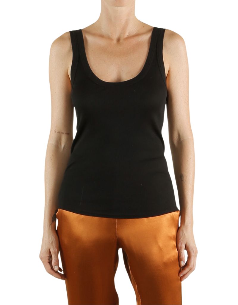 Pharoah Cass Tank in Lightweight Rib Black