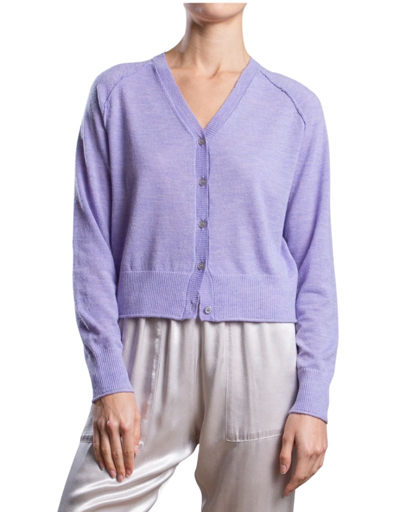 Pharoah Eva Cardigan in Dulce Knitwear Lavender