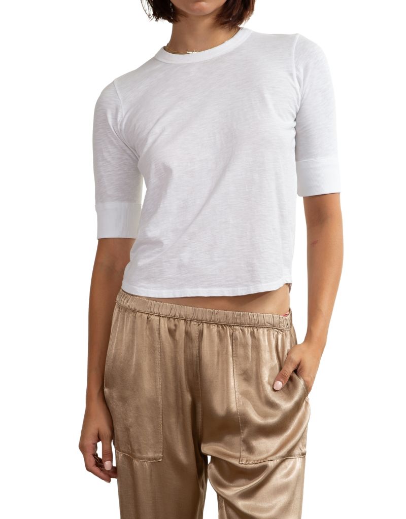 Pharoah Giada Tee in Supima Slub White