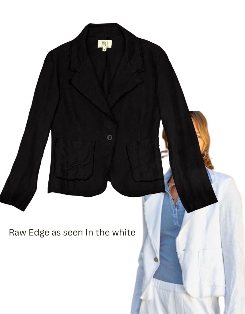 Raw Edge Blazer LI-413 Black