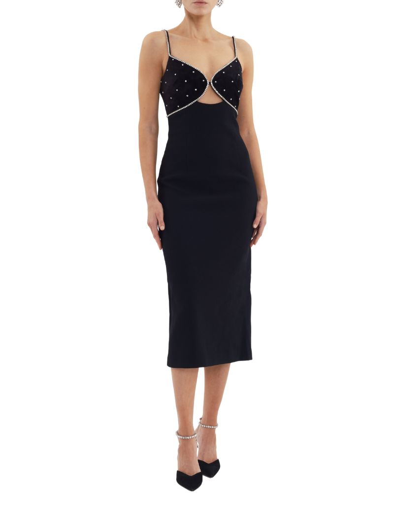 white christmas dresses Rebecca Vallance Monroe Midi Dress, Pink – Plus One Dress Hire main image 0