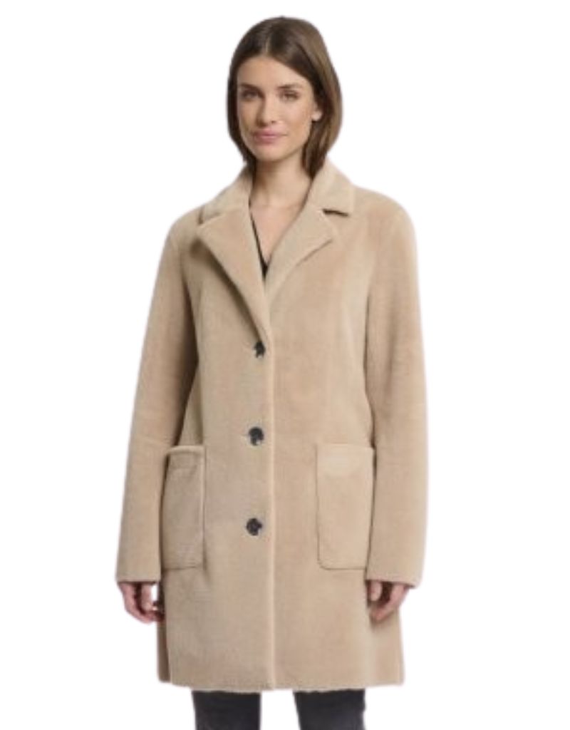 Rino & Pelle Lenna Faux Fur Coat Oat