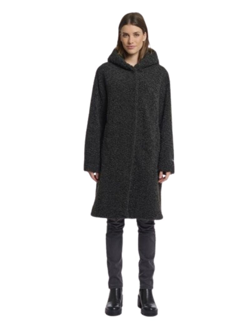 Rino & Pelle Leonie Teddy Coat with Hood Deep Iron
