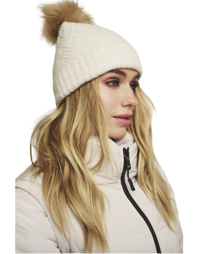 Rino & Pelle Marti Knitted Beanie with Pompom Birch