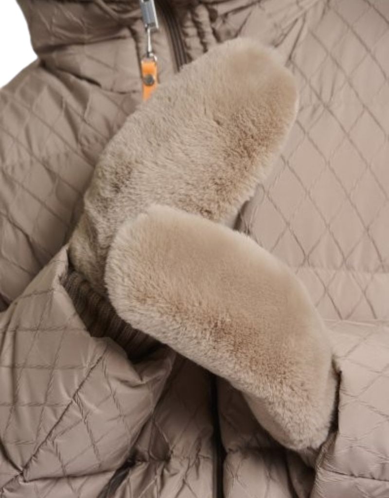 Rino & Pelle Oxo Faux Fur Gloves Oat