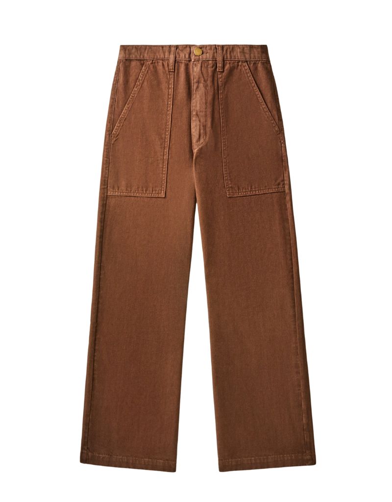 Road to Nowhere Women's River Pant in Garment Dyed Recycled Cotton Mud