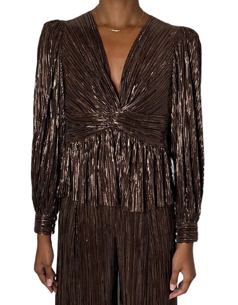 Sabina Musayev Ifat Top Dark Brown