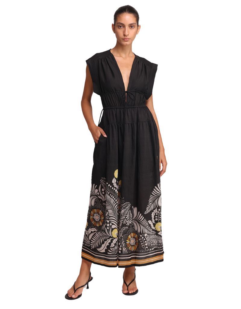 Sabina Musayev Oria Dress Black Print