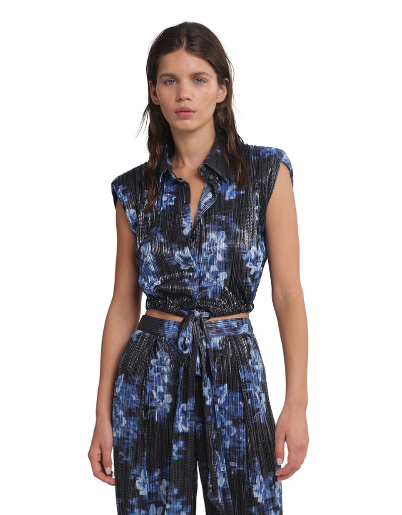 Sabina Musayev Thessaly Top Black Print