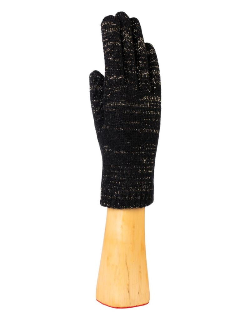 Santacana NST-LC-47 Wool and Cashmere Gloves Lurex Short Negro