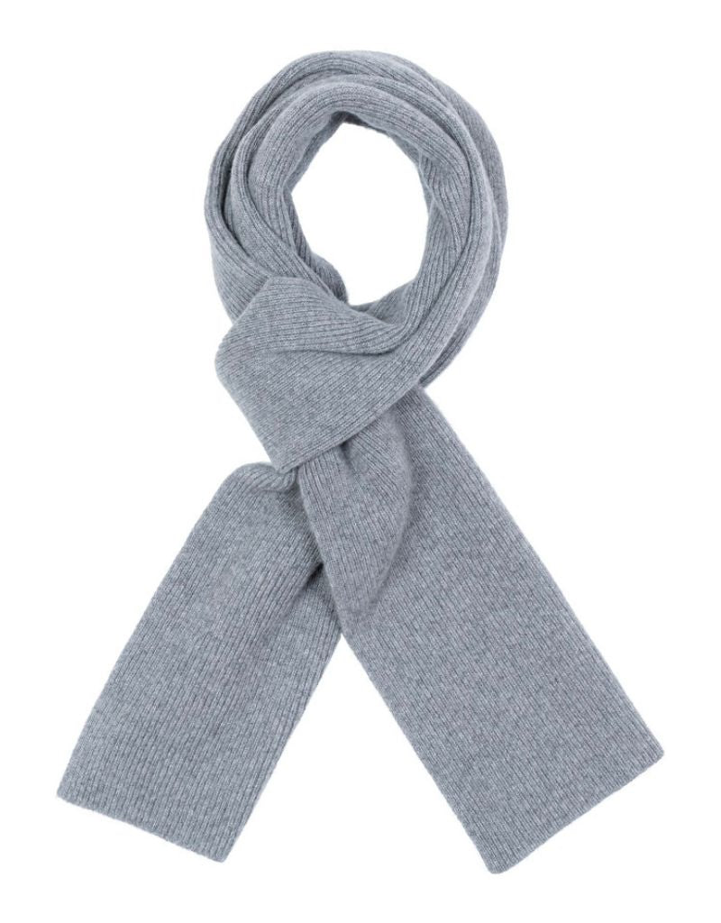 Santacana NST-LCB-08 Wool and Cashmere Scarf Fine Ribbed Gris