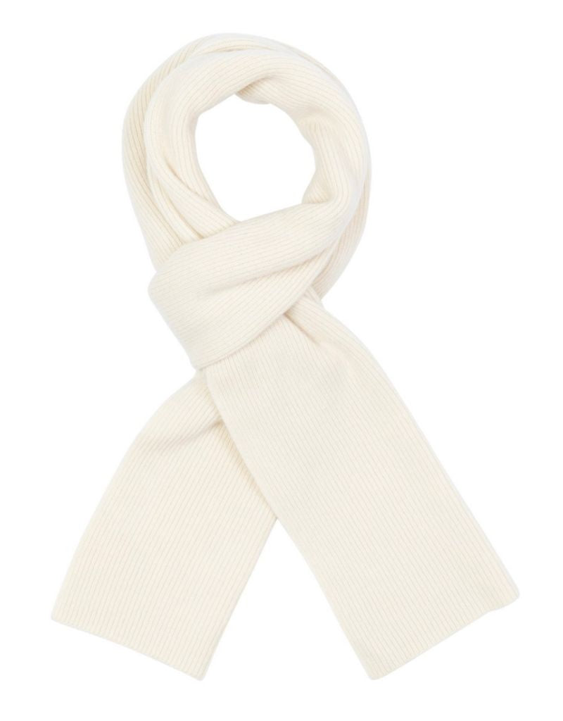 Santacana NST-LCB-08 Wool and Cashmere Scarf Fine Ribbed Nieve