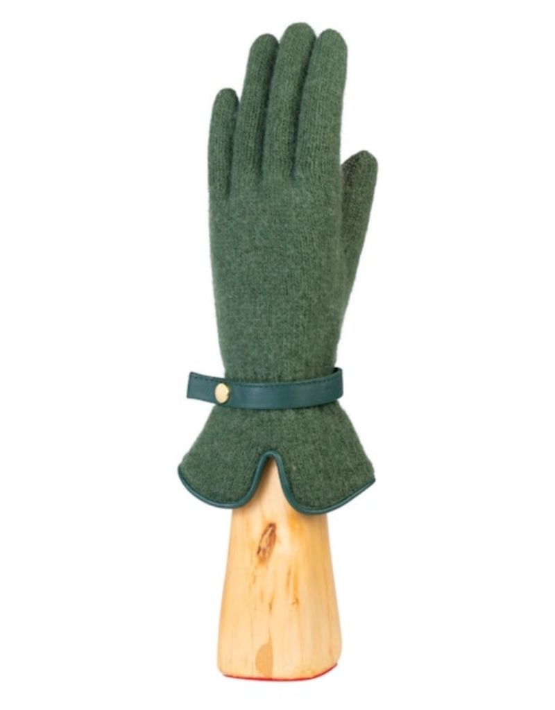 Santacana NST-LN-402 Wool and Angora Gloves Leather Piping Bracelet Pin Pino