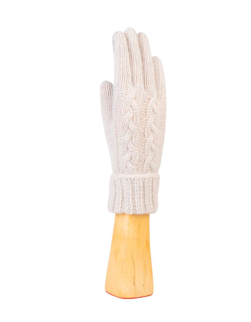 Santacana OST-LC-46 Wool and Cashmere Gloves Braids Ribbed Cuff Arena