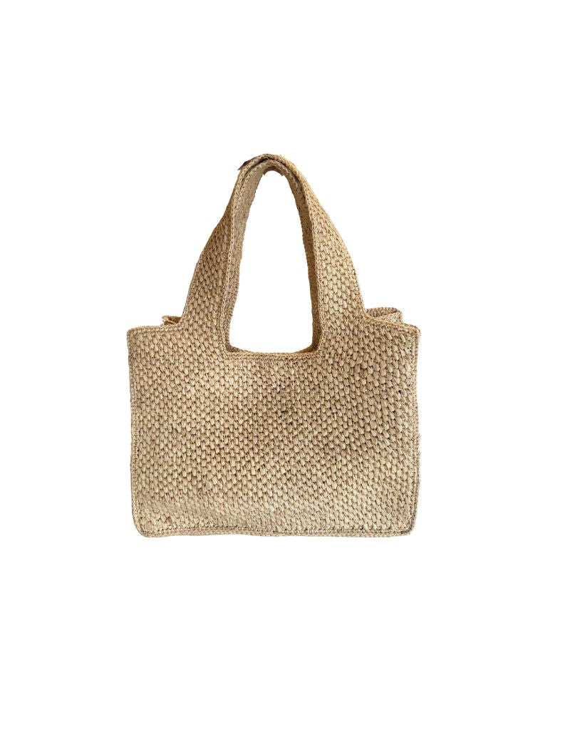 Shihreen 25S-1022 Raffia Small Tote Natural