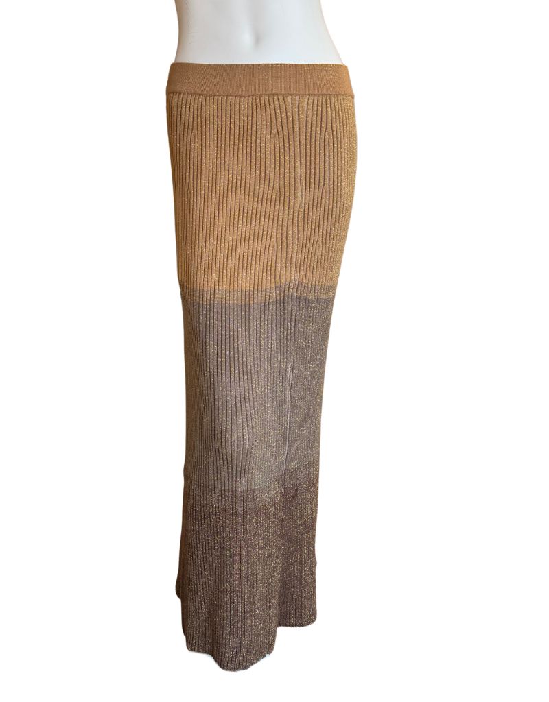Gradient Ribbed Skirt LE5425 Camel