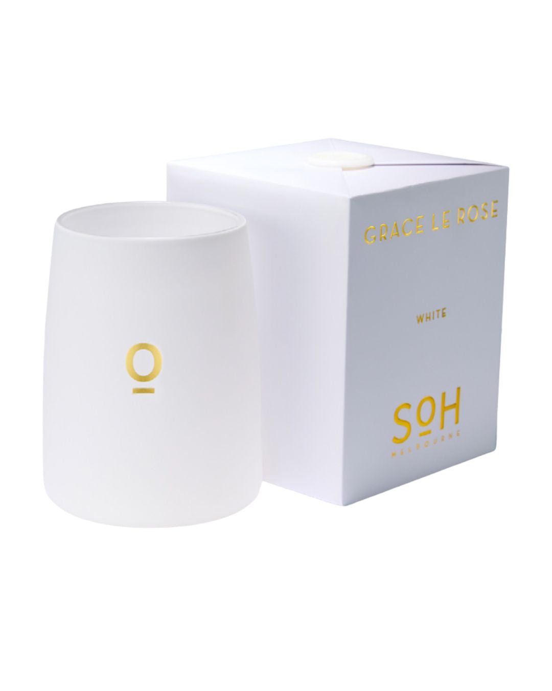 SoH Melbourne Grace Le Rose White Matte Glass Candle