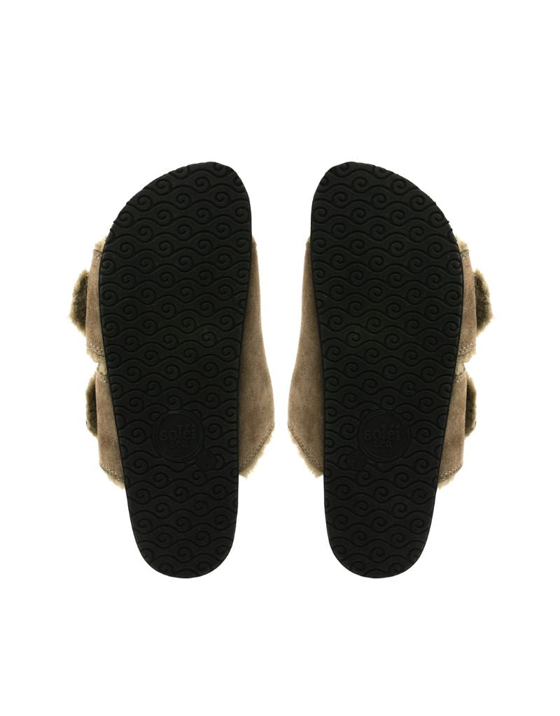 Birch Two Strap Sandal Clog Olive F26