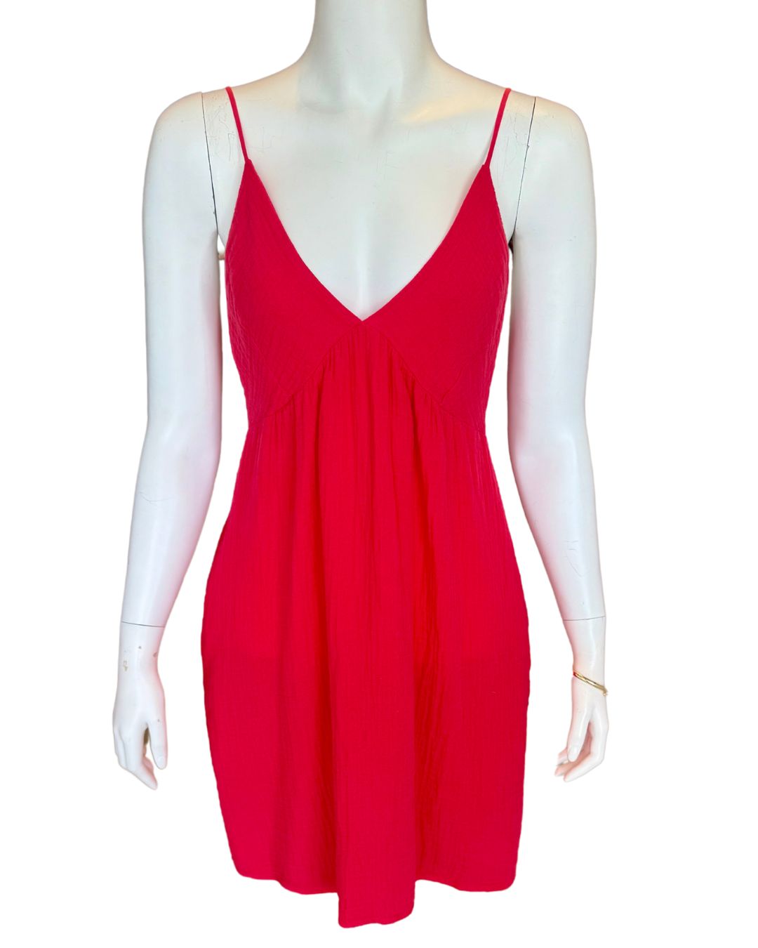 Stark X Joni Dress Cotton Gauze Stem Red