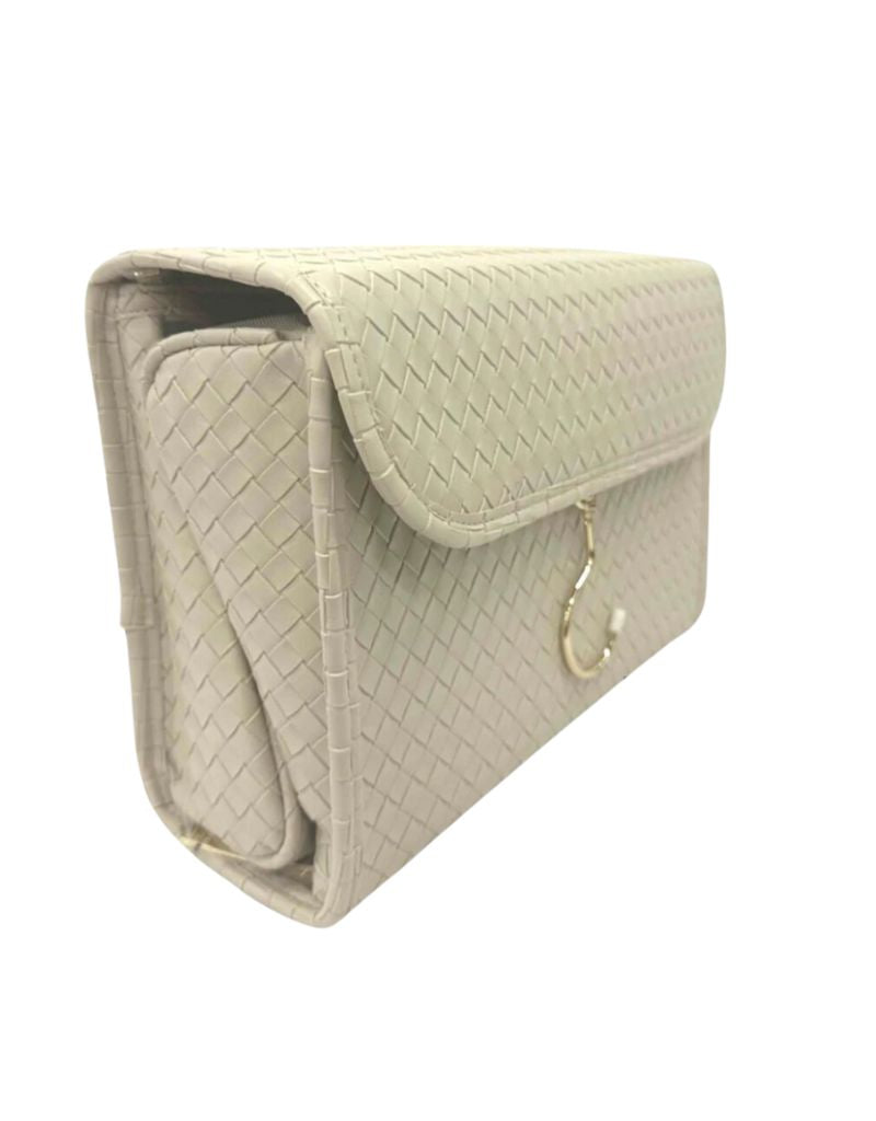 TRVL Luxe Hanging Toiletry Case Woven Bisque