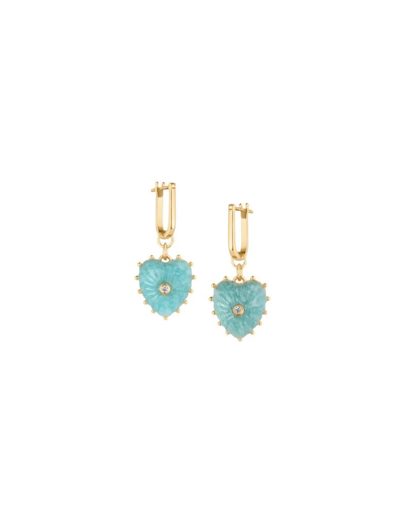 Thatch Isabel Amazonite Heart Earrings