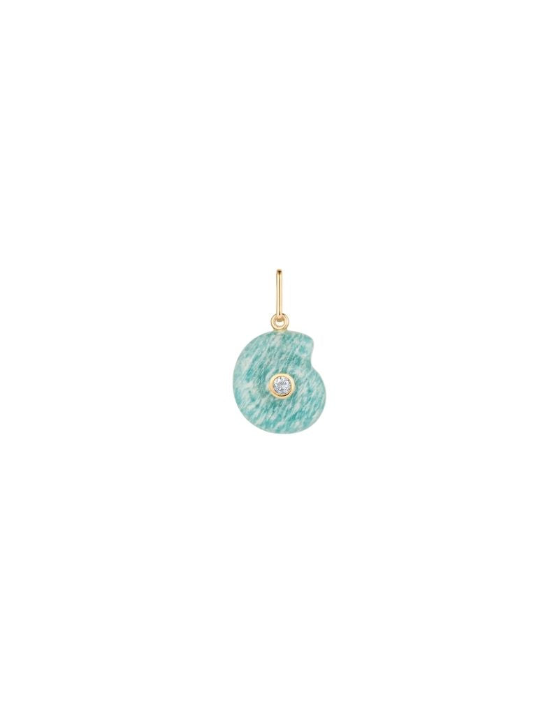 Thatch Nautilus Amazonite Charm
