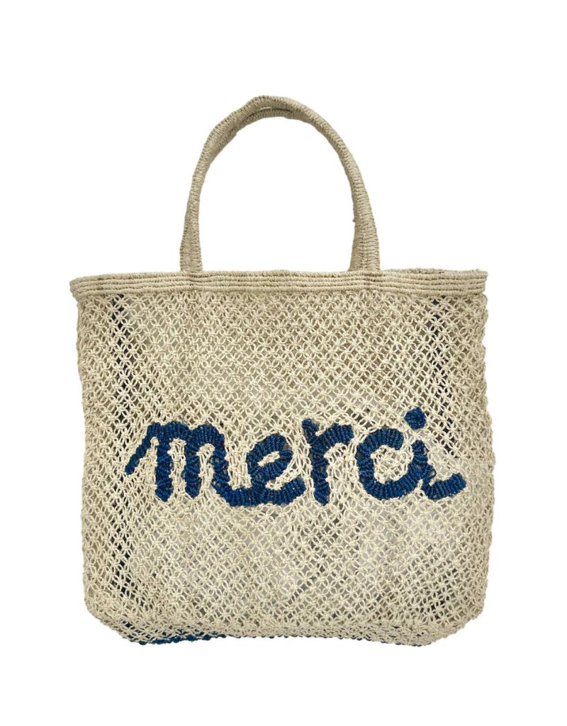 The Jacksons Large Word Merci Natural Indigo
