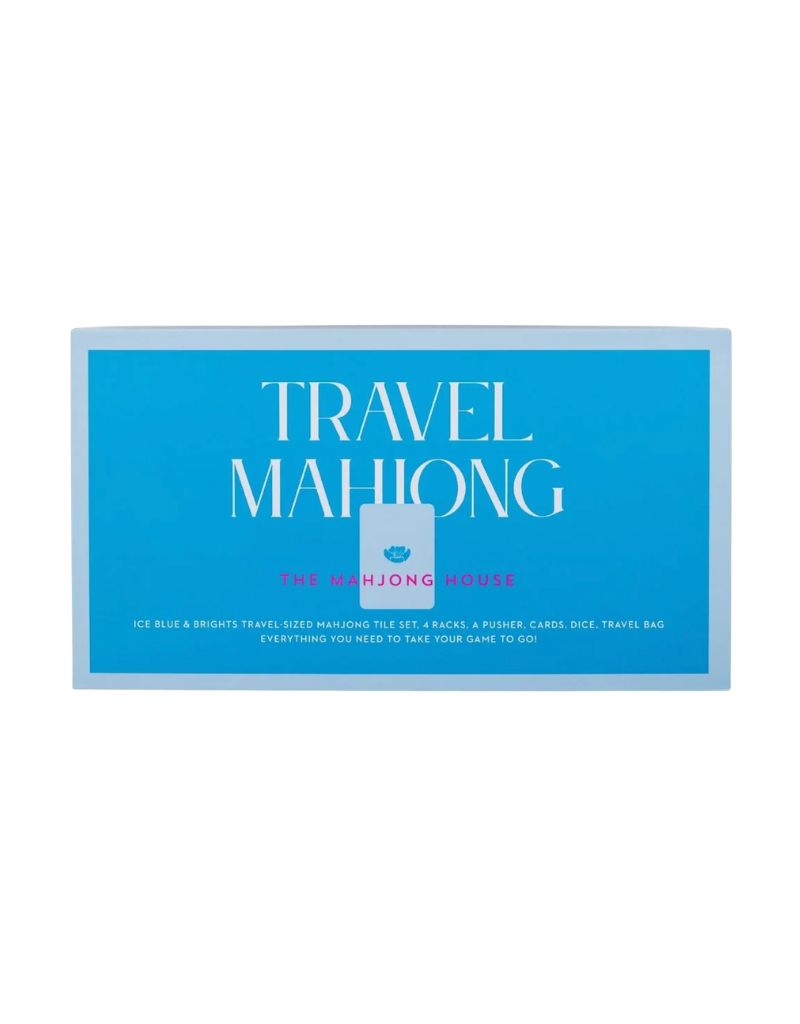 The Mahjong House Ice Blue & Brights Travel Mahjong Set
