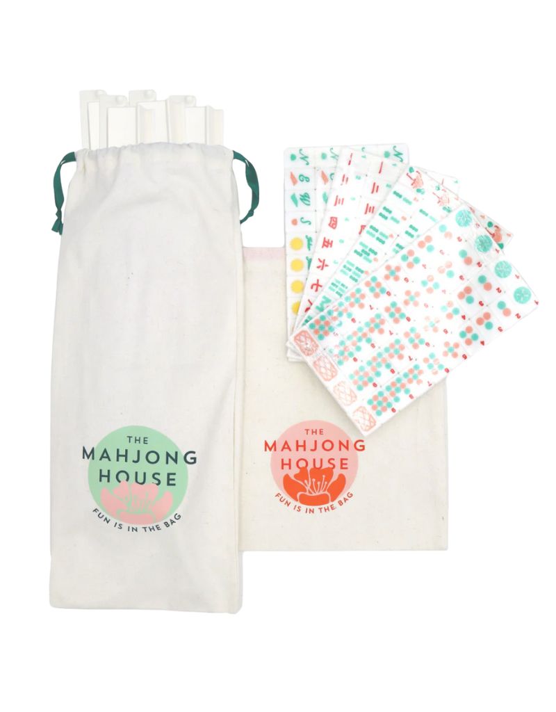 The Mahjong House Island Tile Travel Mahjong Set White