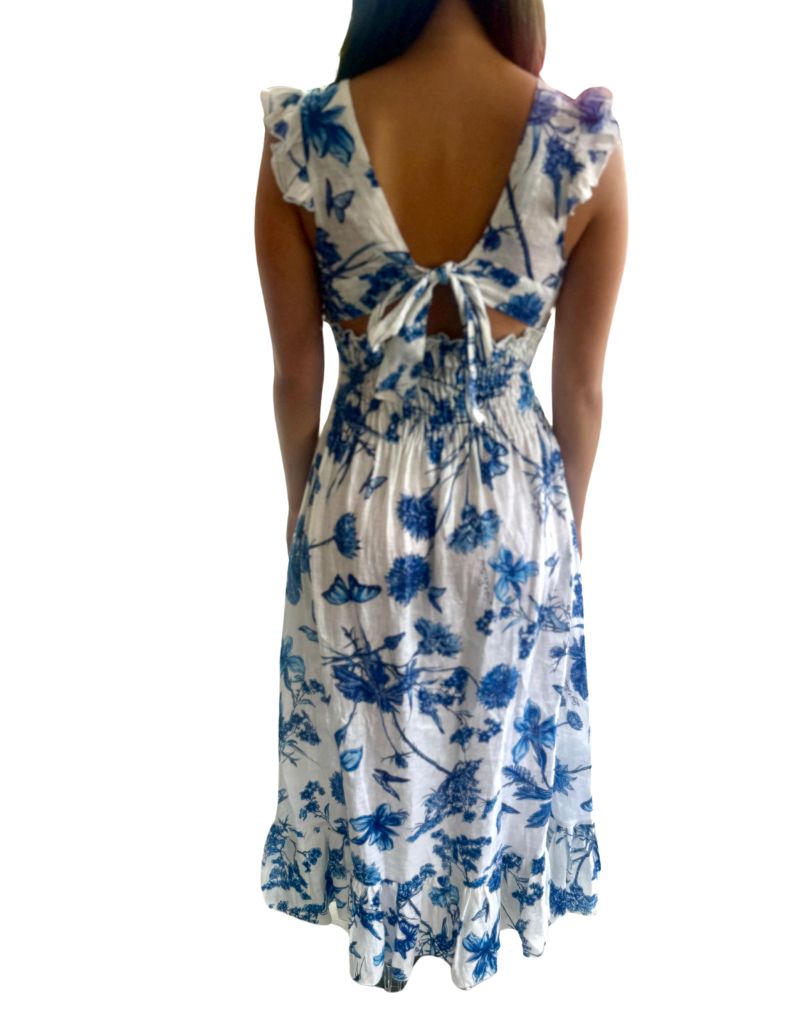 Dress Tucano Long Blue Butterfly