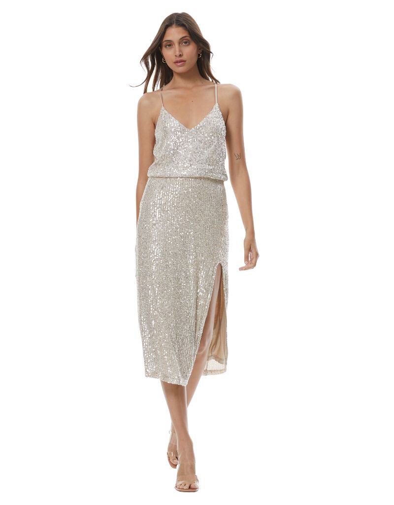 young fabulous and broke sequin dress Young Fabulous & Broke Young Fabulous & Broke- Pascale Sequin Top- Champagne