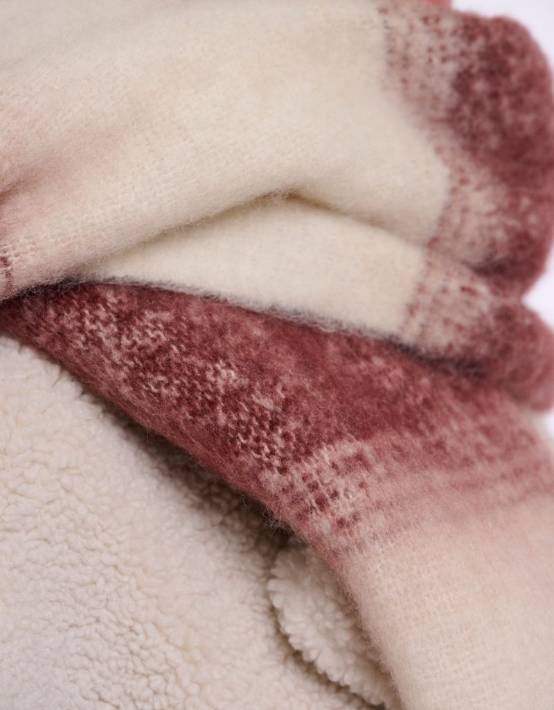 Erica Checkered Scarf Sangria Birch