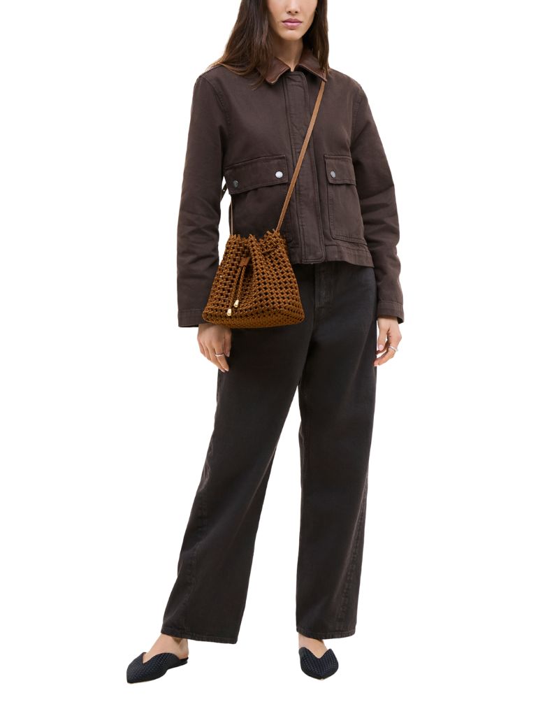 Mallorca Medium Bucket Open Weave Teak