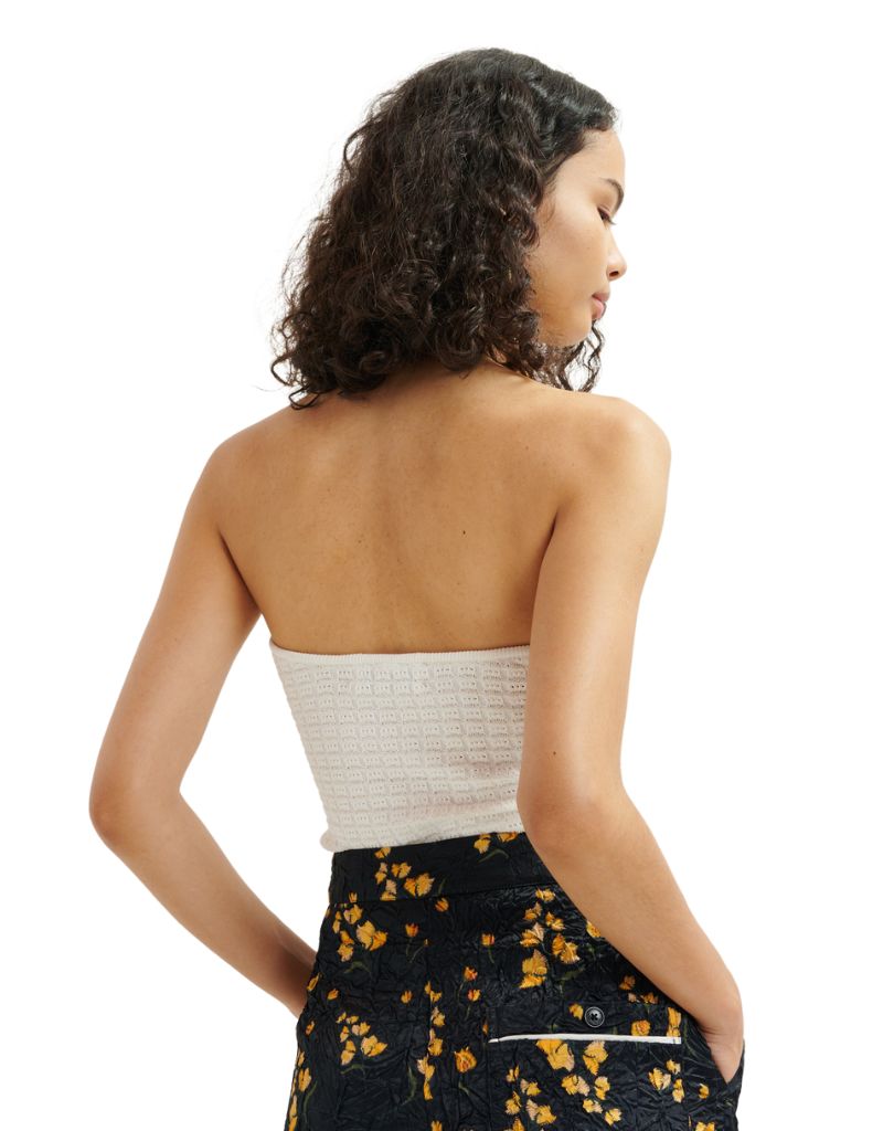 Holo Knitted Top Off White