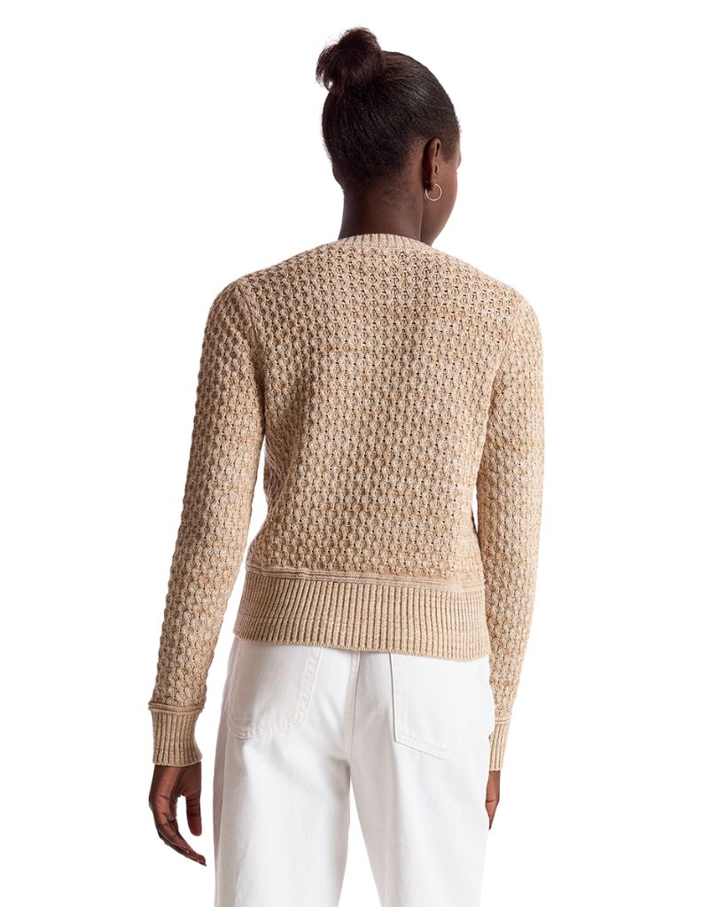 Wispr Cable Twist Yarn Crew Fawn